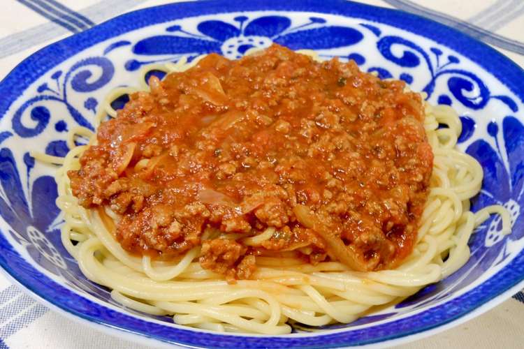 ミートソースのスパゲティー レシピ 作り方 By Kumatoras クックパッド 簡単おいしいみんなのレシピが350万品