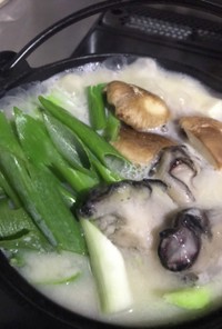 牡蠣の酒粕鍋
