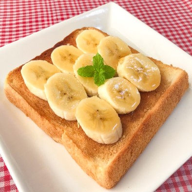 キャラメルバナナトースト☆の写真