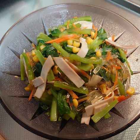 小松菜と糸寒天の中華サラダ