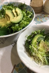 アボカドonグリーンサラダ