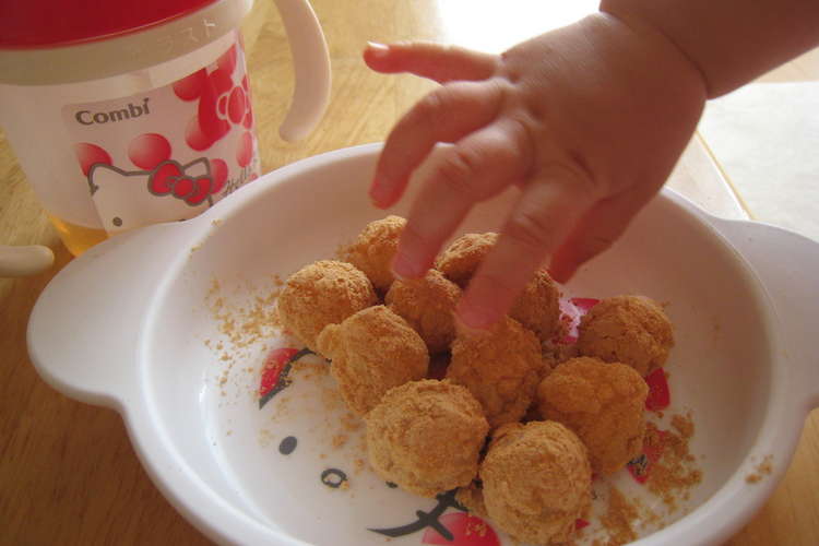 離乳食後期 子どもおはぎ きな粉 レシピ 作り方 By よぅこサン クックパッド 簡単おいしいみんなのレシピが360万品