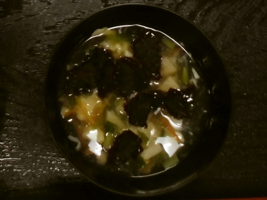 豆腐と海苔の中華スープの画像