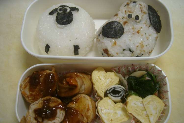 かんたんおにぎり ひつじのショーン レシピ 作り方 By なつ72 クックパッド 簡単おいしいみんなのレシピが371万品