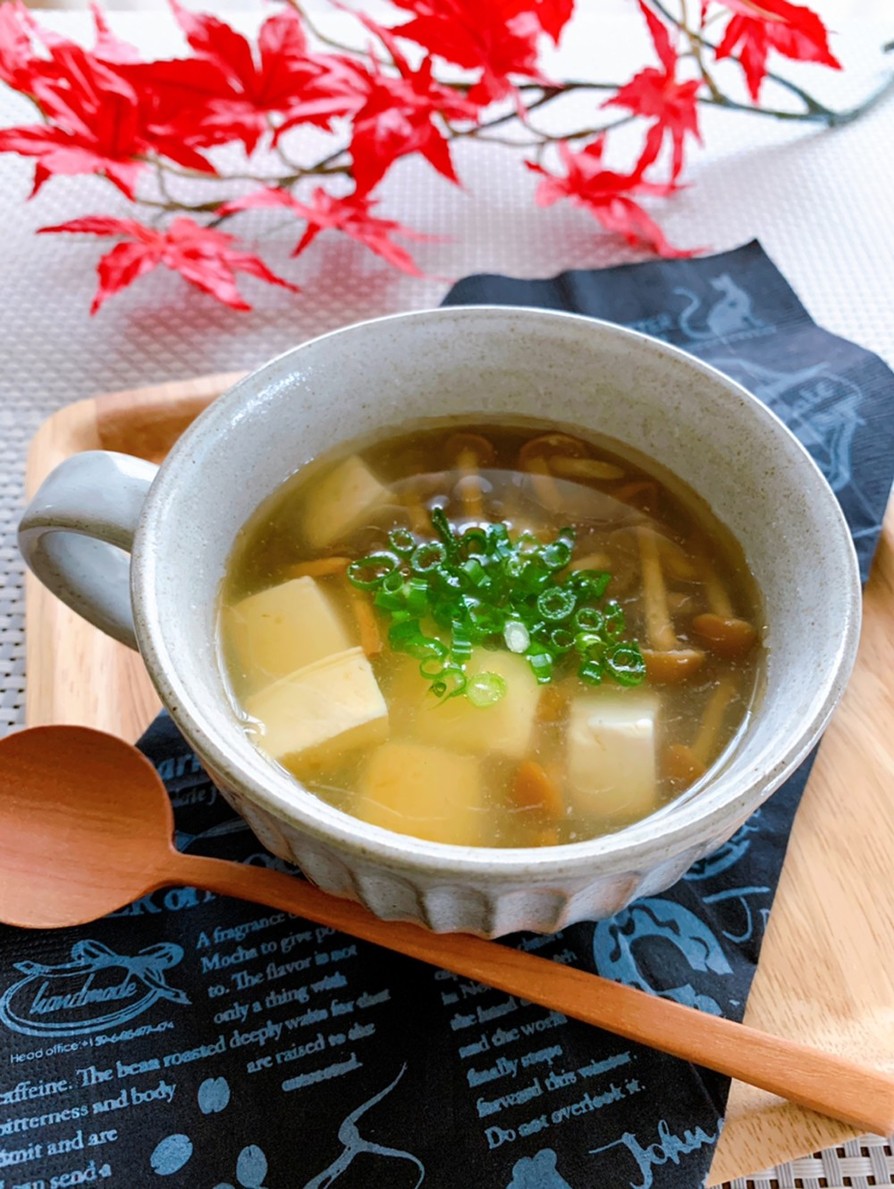 なめこと豆腐の簡単★中華風スープの画像