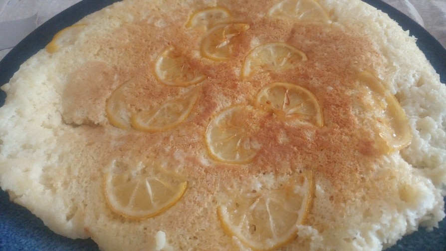 ハチミツ漬けスライスレモンホットケーキの画像