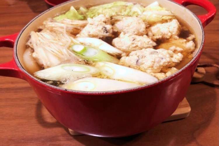 生姜香る ふわシャキ食感の絶品鶏団子鍋 レシピ 作り方 By クックkomoc5 クックパッド 簡単おいしいみんなのレシピが356万品