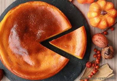 かぼちゃのベイクドチーズケーキの写真
