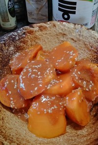 柿の酢味噌がけ(簡単)