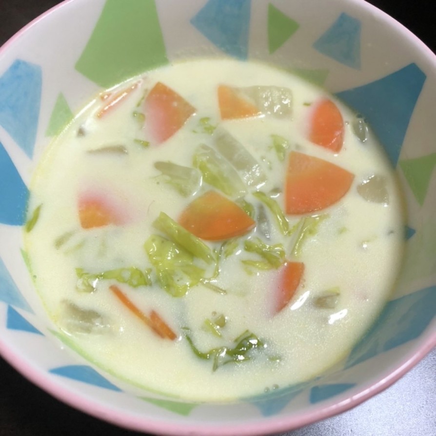 寒い日に☆白菜の味噌豆乳スープの画像