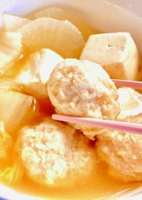 柚子胡椒香る鶏団子♡水炊き風スープ♡