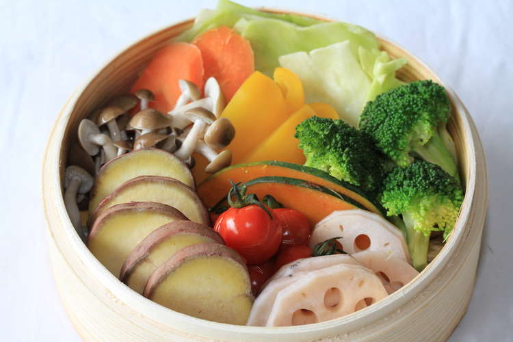 カラフル野菜のせいろ蒸し レシピ 作り方 By くらしいきいき クックパッド 簡単おいしいみんなのレシピが355万品