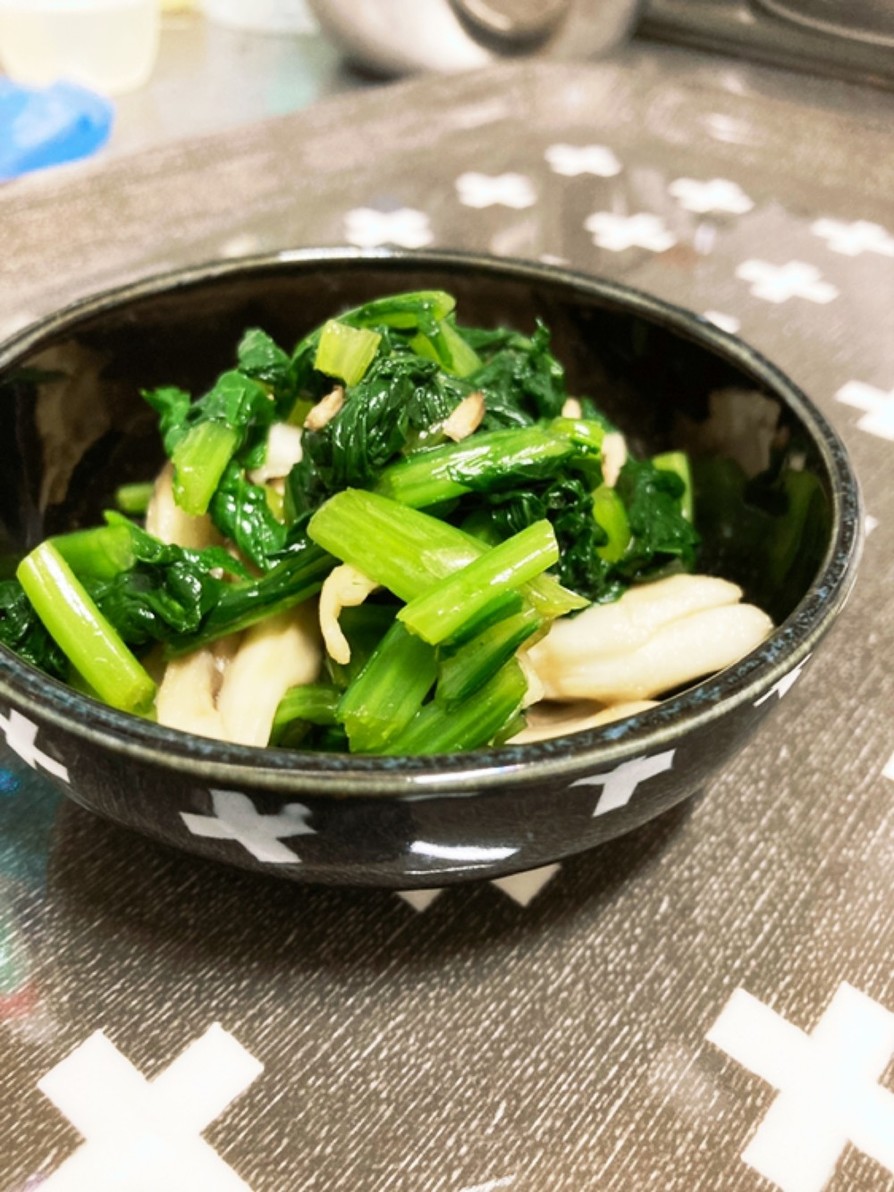 小松菜と舞茸のピリ辛おひたしの画像
