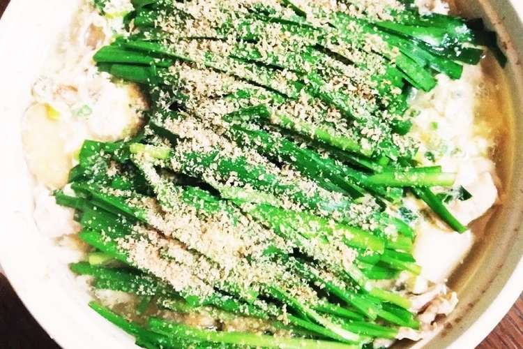 簡単 豚ニラ玉鍋 レシピ 作り方 By チビももちゃん クックパッド 簡単おいしいみんなのレシピが354万品