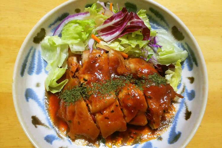 鳥のリンゴ照り焼きトマトソース 簡単です レシピ 作り方 By オヤジの仕事場ゴハン クックパッド 簡単おいしいみんなのレシピが360万品