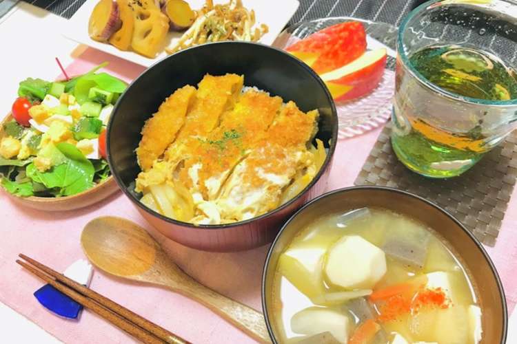 今夜のメインはカツ丼 野菜たっぷりご飯 レシピ 作り方 By 体裁よく クックパッド 簡単おいしいみんなのレシピが360万品