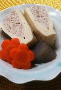 高野豆腐の肉詰め炊き合わせ