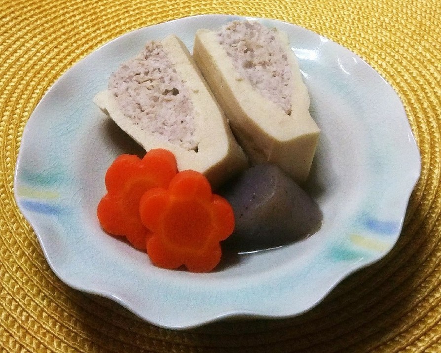 高野豆腐の肉詰め炊き合わせの画像