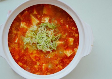 土鍋で麻婆豆腐・チーズリゾット風の写真