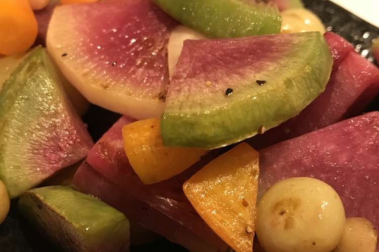 紅心大根の簡単ステーキ レシピ 作り方 By クックhaseken クックパッド 簡単おいしいみんなのレシピが357万品