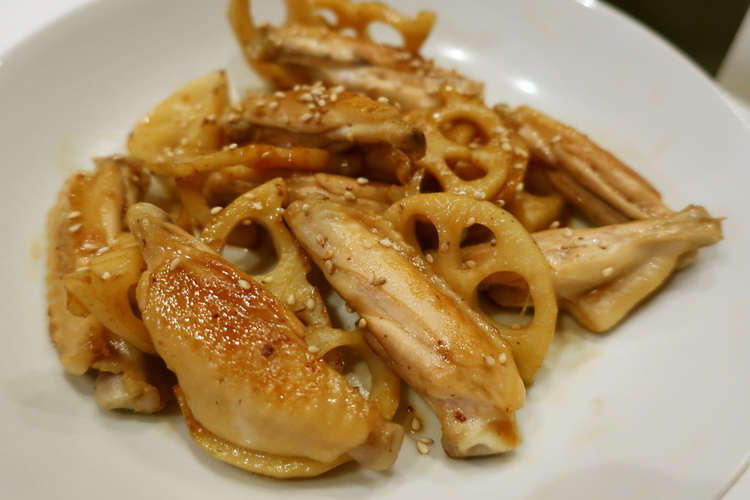 鶏手羽中とレンコンの甘酢炒め レシピ 作り方 By クックj5lryo クックパッド 簡単おいしいみんなのレシピが359万品