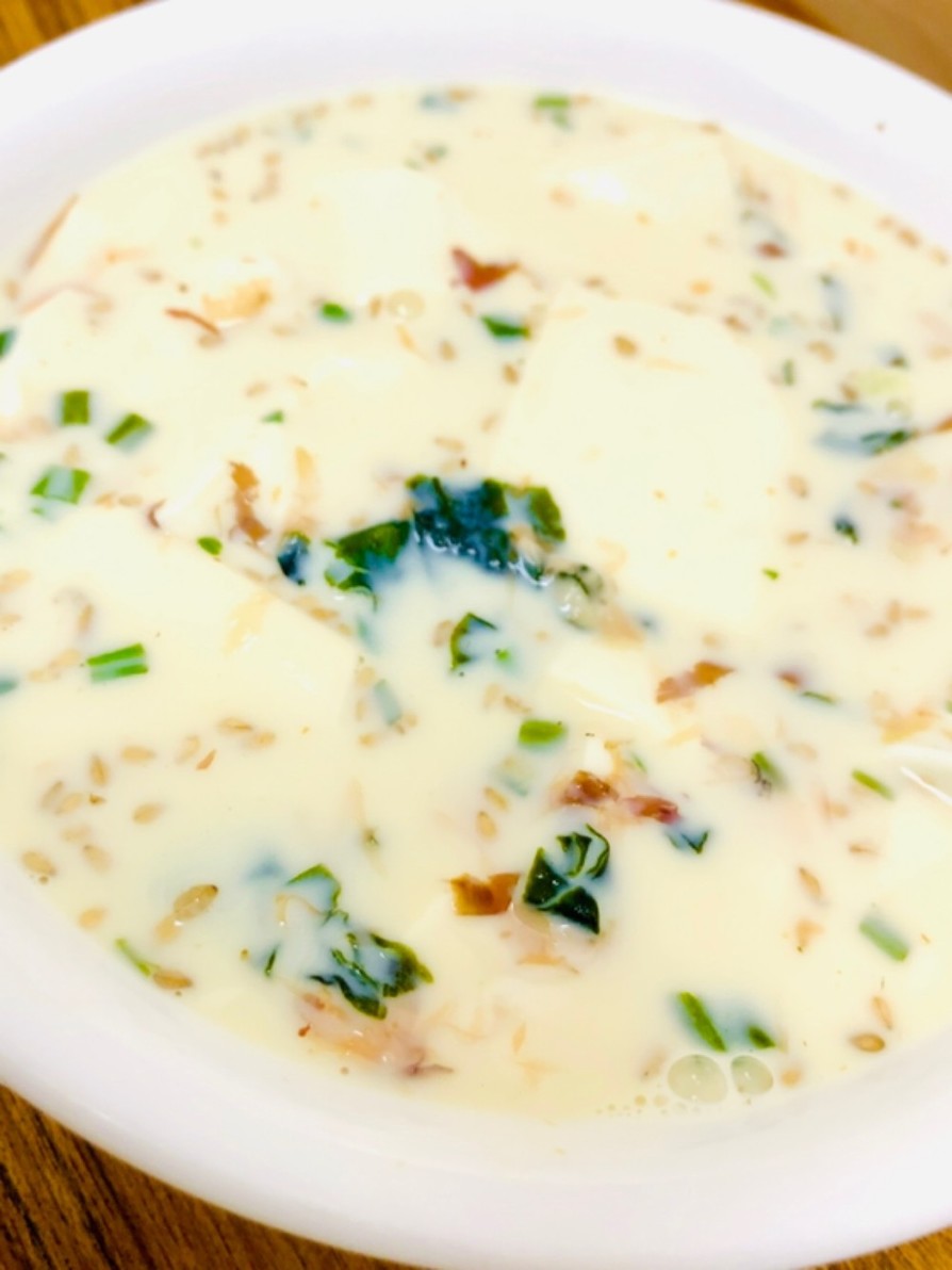 豆腐ワカメの豆乳スープ♪の画像