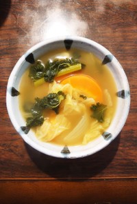 葉野菜＆根菜でカレーコンソメスープ