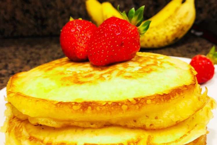 パンケーキをふわふわに焼く裏技 簡単朝食 レシピ 作り方 By あいもん料理部 クックパッド 簡単おいしいみんなのレシピが376万品