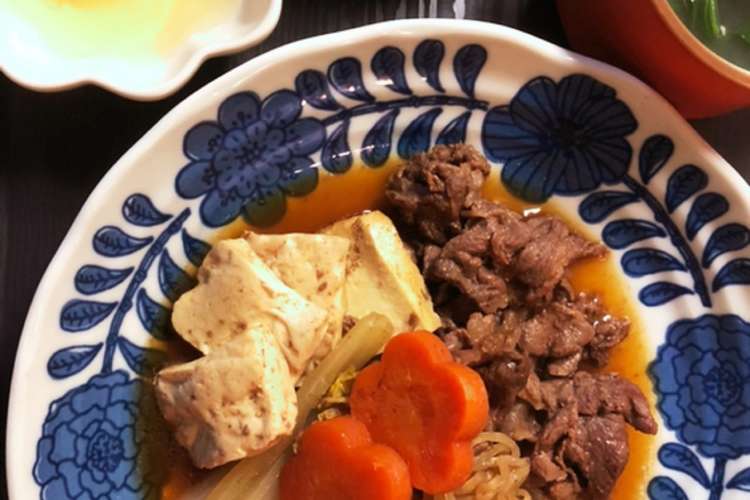 エバラすき焼きのタレで大人の肉豆腐 レシピ 作り方 By クック4649 クックパッド