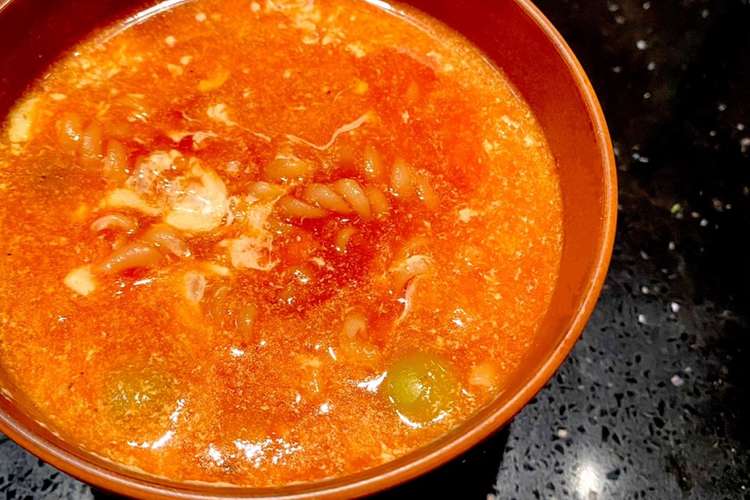 冬の朝ごはんに マカロニトマトスープ レシピ 作り方 By りあ0701 クックパッド
