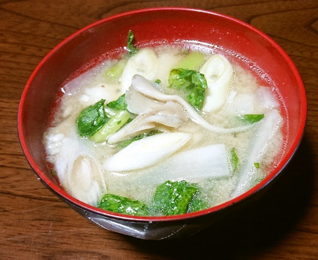 真庭野菜たっぷり味噌汁(岡山野菜レシピ)の画像