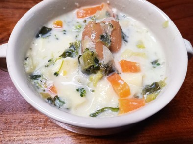 豆乳のスープの写真