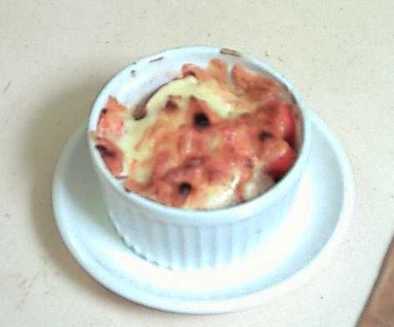 トマト・オクラのチーズ焼きの写真