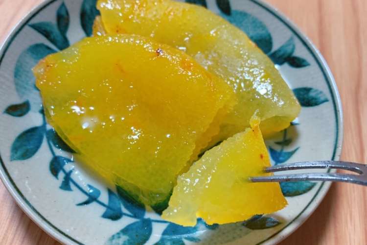 柚子の皮の甘露煮 レシピ 作り方 By 浅倉子 クックパッド 簡単おいしいみんなのレシピが352万品