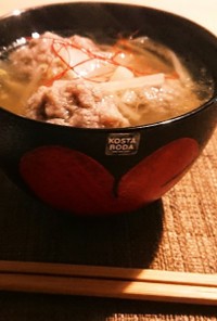 節約★ラーメン風肉団子スープ★ダイエット