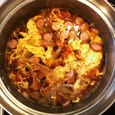【朝スープ】トマトと卵のコンソメスープの写真