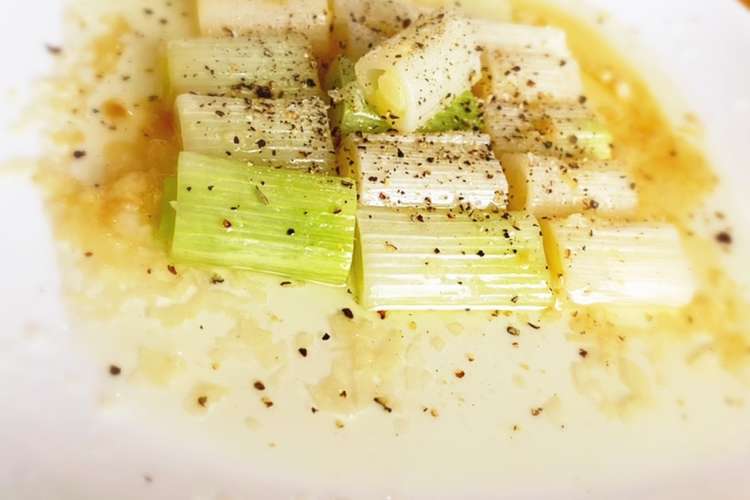 レンジで簡単 長ねぎのアヒージョ レシピ 作り方 By マルコメくんのレシピ クックパッド 簡単おいしいみんなのレシピが376万品