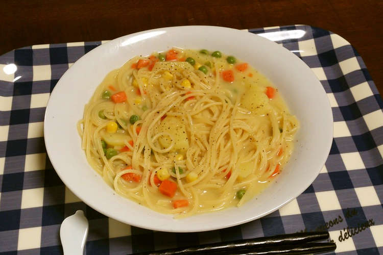簡単ずるっ子ｗインスタントスープでパスタ レシピ 作り方 By 玻瑠佳 Haruka クックパッド 簡単おいしいみんなのレシピが356万品