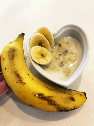 【材料２つ】超簡単バナナプリンの写真