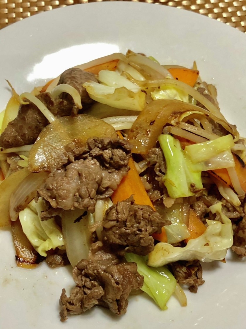 牛肉野菜炒めのレシピ