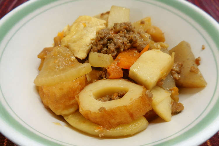肉みそおでん 倉敷市学校給食 レシピ 作り方 By 倉敷市学校給食 クックパッド 簡単おいしいみんなのレシピが350万品