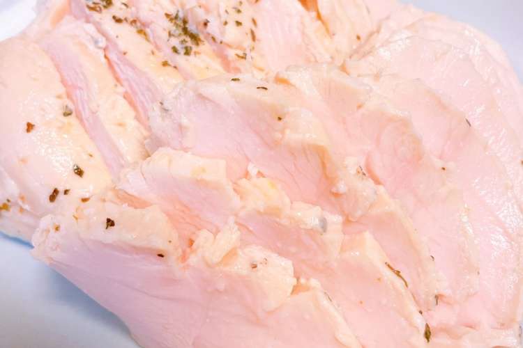 麹deサラダチキン バジルレモン味 レシピ 作り方 By ゆしねえ クックパッド 簡単おいしいみんなのレシピが367万品