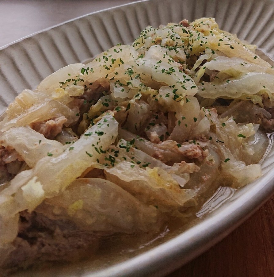 ホットクックで合いびき肉と白菜の重ね煮の画像