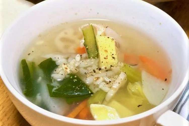 あったか簡単 具だくさん塩麹生姜スープ レシピ 作り方 By タニカ電器 クックパッド