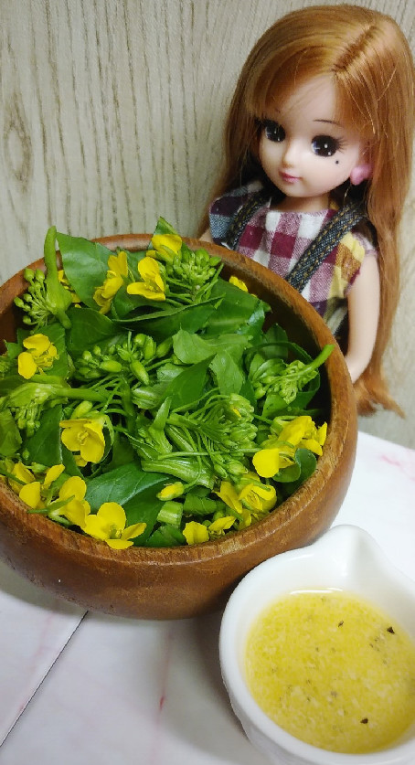 リカちゃん♡アスパラ菜の花サラダ*.❁の画像