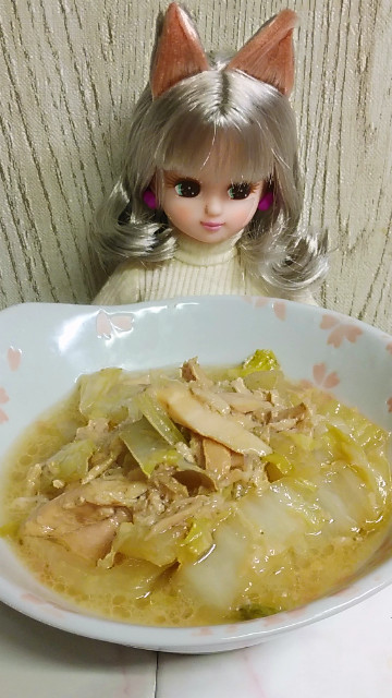 リカちゃん♡白菜のツナマヨ鍋ꕤ…˖*の画像