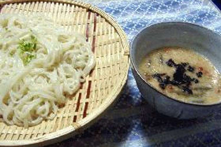 いくらとじゅんさい入り長芋汁で稲庭うどんを食す レシピ 作り方 By Kouyou クックパッド