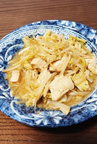 鶏野菜炒めピリ辛味噌風味