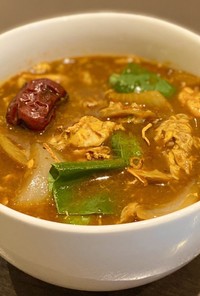 十八和漢火鍋スープで作る野菜卵スープ