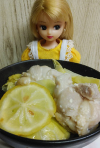 リカちゃん♡鶏肉柚子塩麹蒸し鍋♪